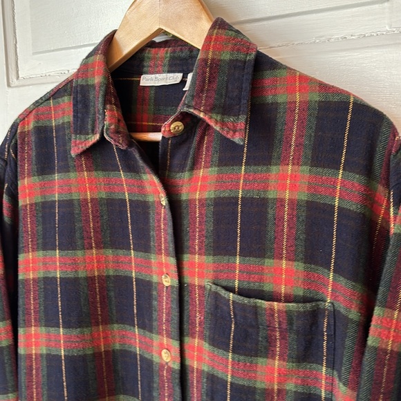 VINTAGE PARIS SPORTS CLUB FLANNEL BUTTON DOWN - Picture 2 of 6